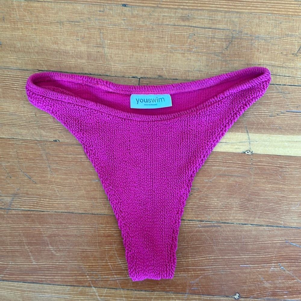 You Swim Eva Cheeky Bikini Bottom in Fushia OS